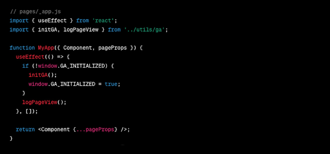 google analytics with nextjs