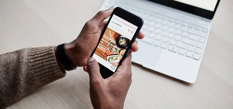 ordering food using a mobile app