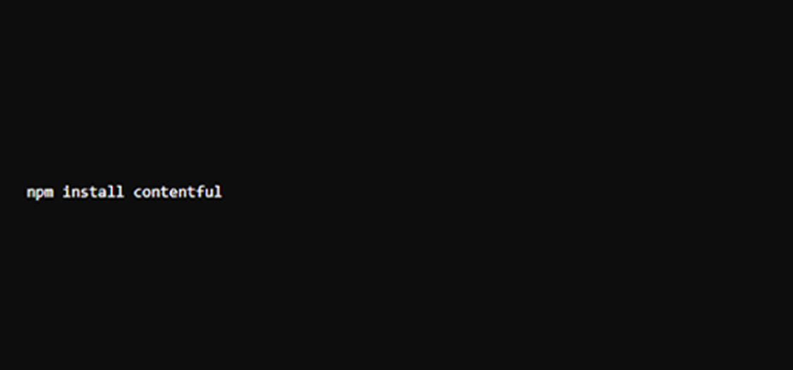 Install Contentful